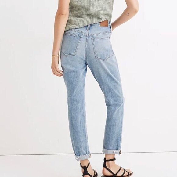 Madewell The High-Rise Slim Crop Boyjean in Elkhart Wash 26‎ - Picture 2 of 7